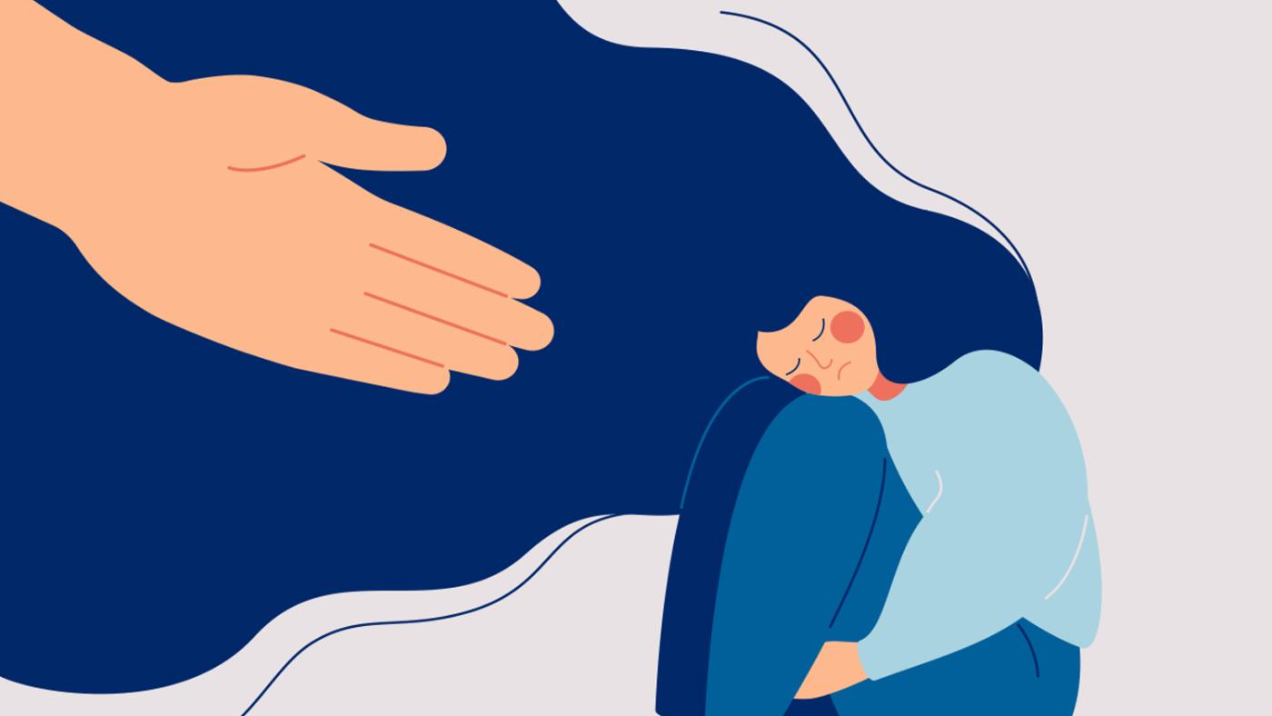 Helpen bij depressie Illustratie Shutterstock, bewerking DUB Helpen bij depressie Illustratie Shutterstock, bewerking DUB