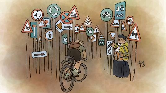 Cartoon: De strenge universiteit Cartoon: De strenge universiteit