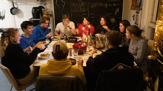 Diner studentenhuis 2023 Foto: Femke de Wit Diner studentenhuis 2023 Foto: Femke de Wit